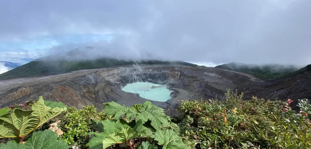 Poas Volcano Active Crater in Costa Rica